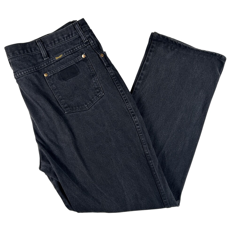 Vintage Wrangler Jeans Mens 42x32 Cowboy Cut Straight Denim USA Made 936WBK 90s